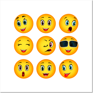 Cute emojies Posters and Art